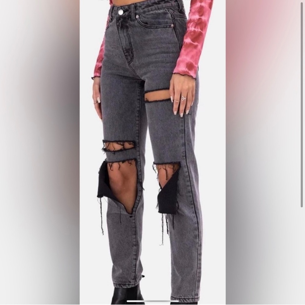 Adika Davis jeans straight leg ripped